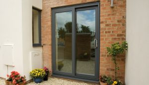 Black uPVC sliding patio door