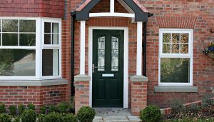 Black composite door installation