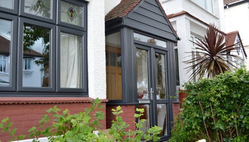 Anthracite Grey uPVC entrance porch