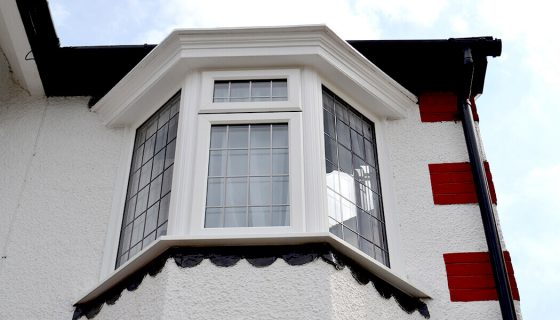 White uPVC bay windows