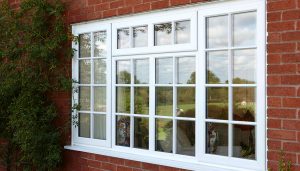 White uPVC casement window