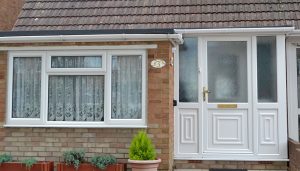 White uPVC entrance porch