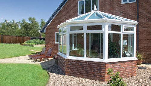 White uPVC victorian conservatory