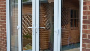 White uPVC french doors