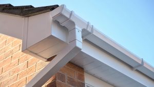 White uPVC guttering