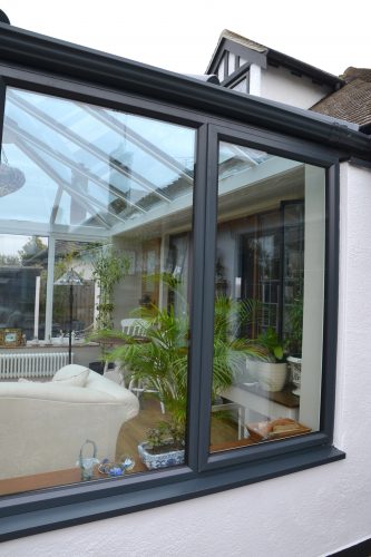 Aluminium Casement Window in Anthracite Grey