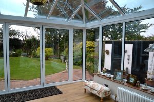 White aluminium conservatory