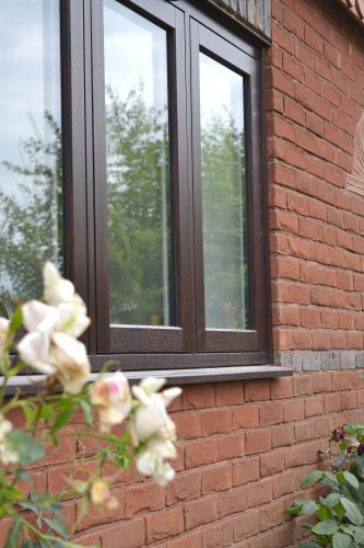 Flush Sash Window in Rosewood