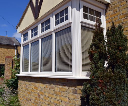 uPVC Bay Window in Cream woodgrain