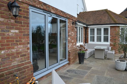 Elephant Grey aluminium bifold door