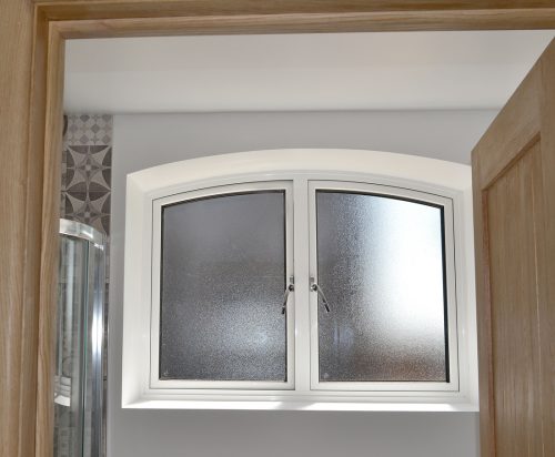 Aluminium Shaped Bathroom Window