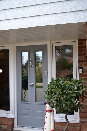 Edinburth Solidor composite door in French Grey