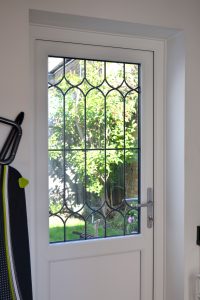 White upvc back door