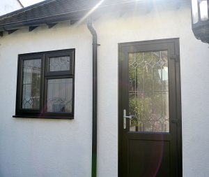 Midnight black upvc door