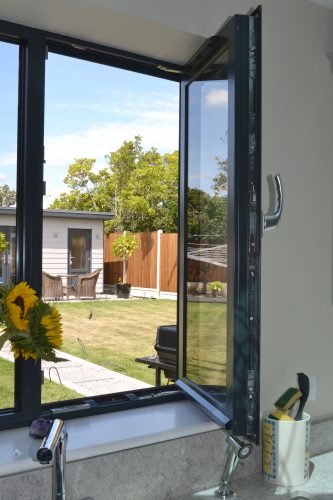 Aluminium Tilt & Turn Window in Anthracite Grey