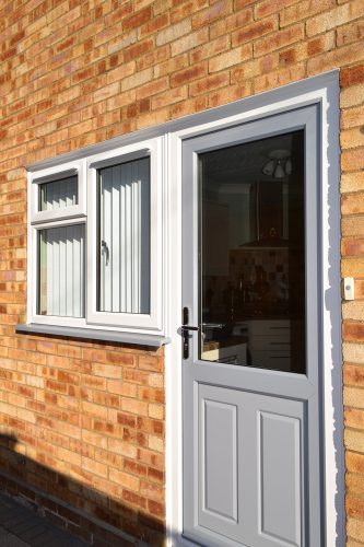 UPVC Door in Elephant Grey