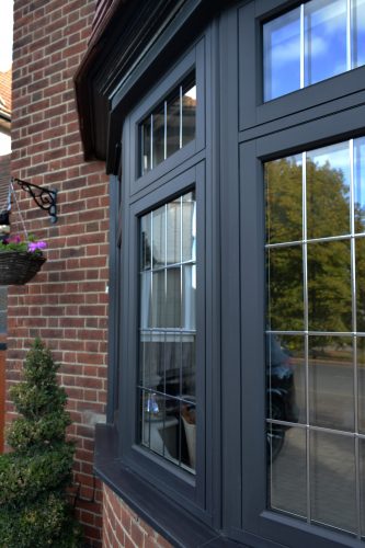 Timber Look Flush Sash Bay Window