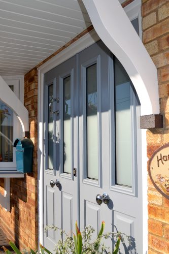 Composite French Doors in French Grey