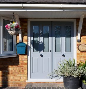 French Grey Double Composite Door