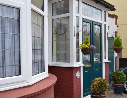 uPVC Porch with Coloured Glazing