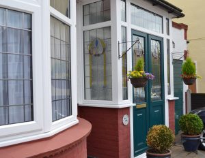 uPVC Porch with Coloured Glazing