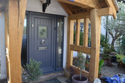 Slate Grey Front Door with Chrome furniture