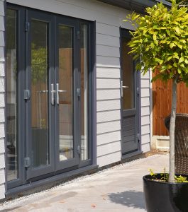 uPVC Grey French Doors