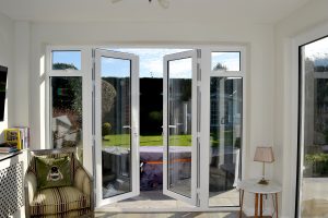 White aluminium French Doors