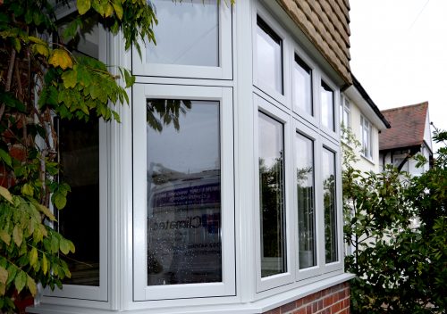 Flush Sash Windows in Pearl Grey