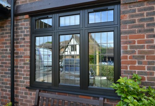 Black REHAU Rio Flush Sash Window Image