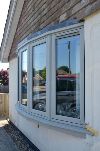 Flush Sash Bay Window in Sage