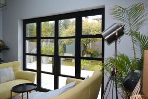 Heritage Steel Replacement Doors in black aluminium