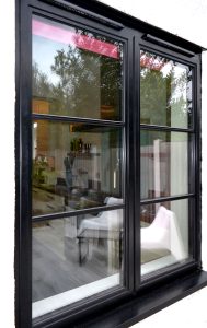Heritage Steel Replacement Window in black aluminium