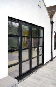 Heritage Steel Replacement Doors in black aluminium - External