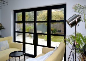 Heritage Steel Replacement Doors in black aluminium