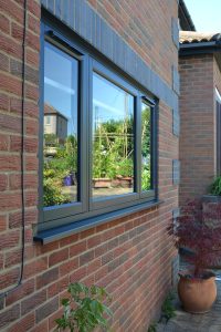 Anthracite grey casement window